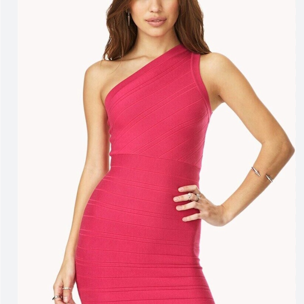 Forever 21 Pink Night Out One-Shoulder Dress